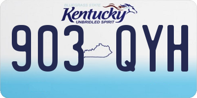 KY license plate 903QYH