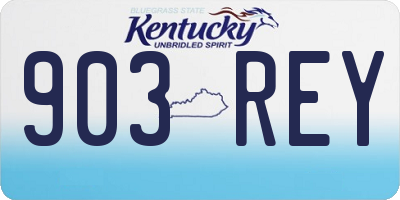 KY license plate 903REY