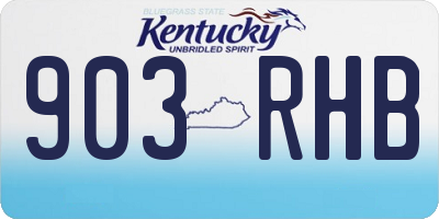 KY license plate 903RHB