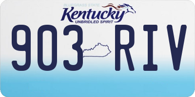 KY license plate 903RIV