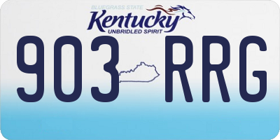 KY license plate 903RRG