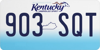 KY license plate 903SQT