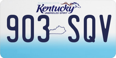 KY license plate 903SQV
