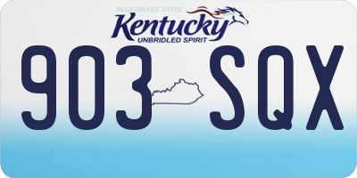 KY license plate 903SQX