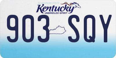 KY license plate 903SQY