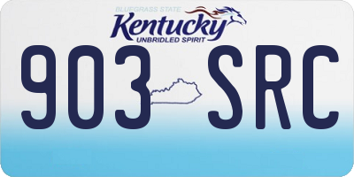 KY license plate 903SRC
