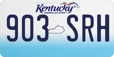 KY license plate 903SRH