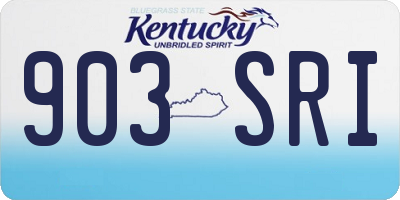 KY license plate 903SRI