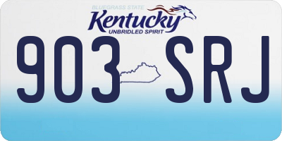 KY license plate 903SRJ