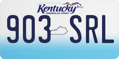 KY license plate 903SRL