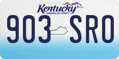 KY license plate 903SRO