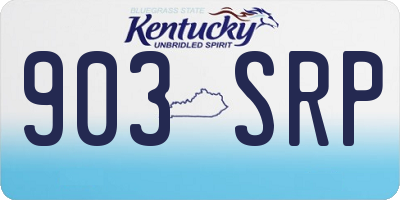 KY license plate 903SRP