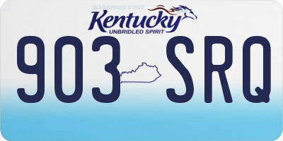KY license plate 903SRQ