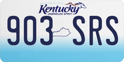 KY license plate 903SRS
