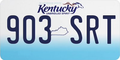 KY license plate 903SRT