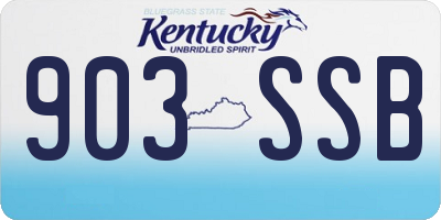 KY license plate 903SSB