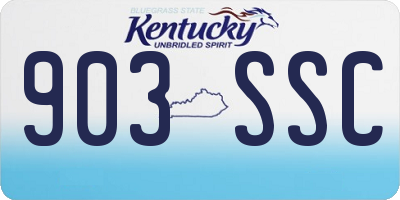 KY license plate 903SSC