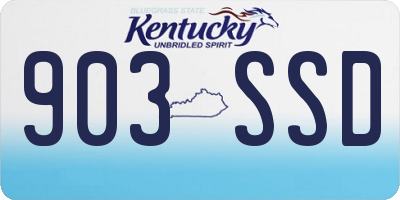 KY license plate 903SSD