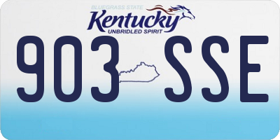 KY license plate 903SSE