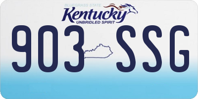 KY license plate 903SSG