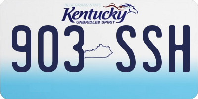 KY license plate 903SSH