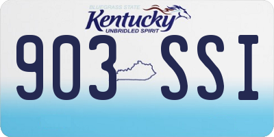 KY license plate 903SSI