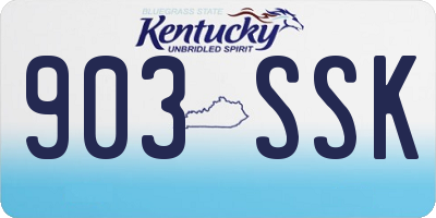 KY license plate 903SSK
