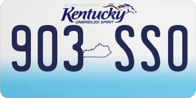 KY license plate 903SSO