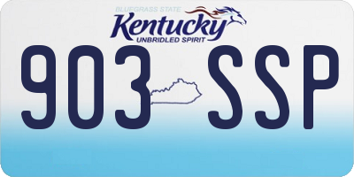KY license plate 903SSP