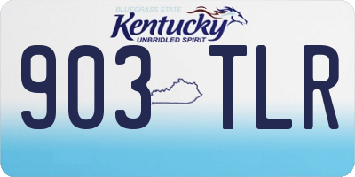 KY license plate 903TLR
