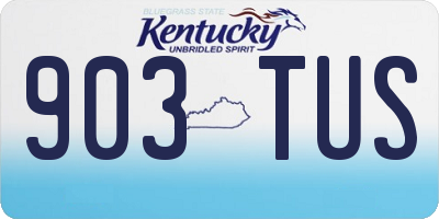 KY license plate 903TUS