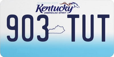 KY license plate 903TUT