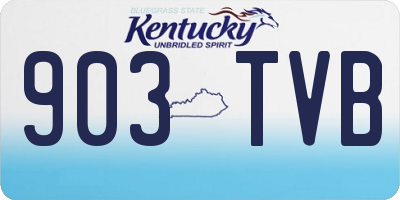 KY license plate 903TVB