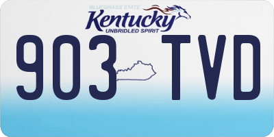KY license plate 903TVD