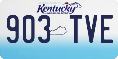KY license plate 903TVE