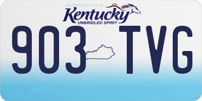 KY license plate 903TVG