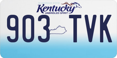 KY license plate 903TVK