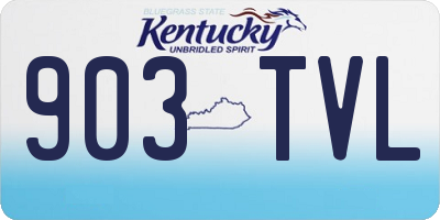 KY license plate 903TVL