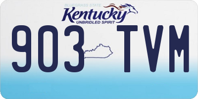 KY license plate 903TVM