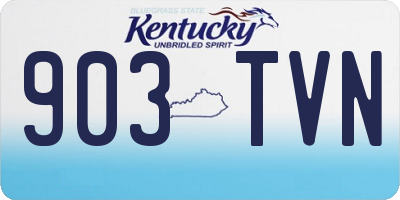 KY license plate 903TVN