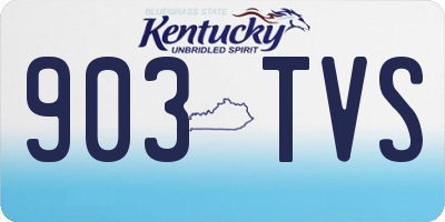 KY license plate 903TVS