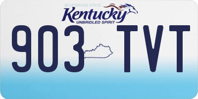 KY license plate 903TVT