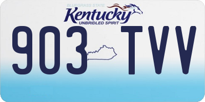 KY license plate 903TVV
