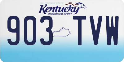 KY license plate 903TVW
