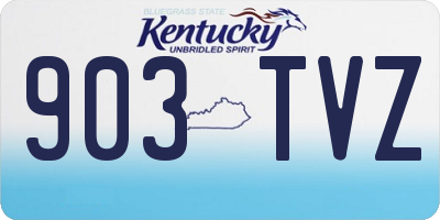 KY license plate 903TVZ
