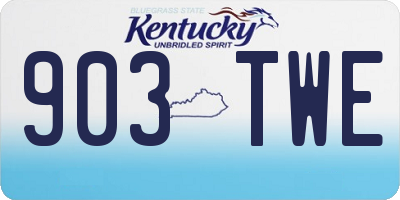 KY license plate 903TWE