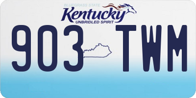 KY license plate 903TWM