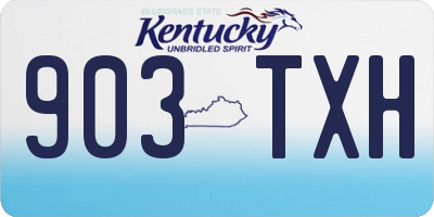KY license plate 903TXH