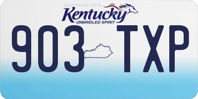 KY license plate 903TXP