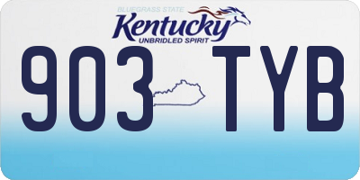 KY license plate 903TYB